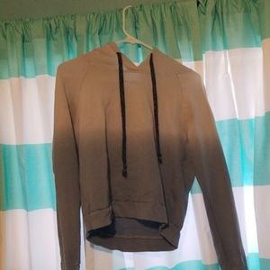 White to blue hoodie